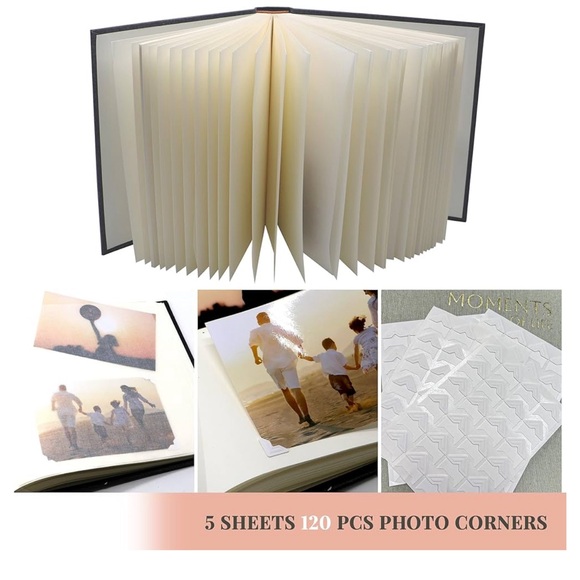 DIY Scrapbook Album 80 pages with Writing Space for Multiple Sizes NEW! Grey - Picture 2 of 6